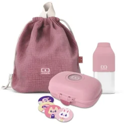 Set Gouter + Sac A Dos Enfant Rose