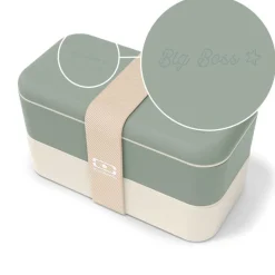 Set Lunch Box Parent/Enfant Vert "Big Boss/Mini Boss"